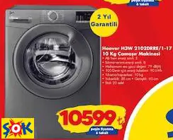 HOOVER H3W 2102DRRE/1-17 10 KG ÇAMAŞIR MAKİNESİ